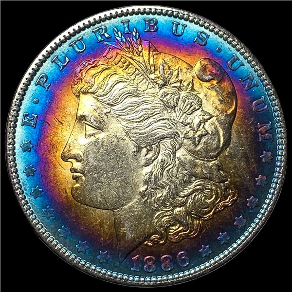 1886 Toned Silver Morgan Dollar UNCIRCULATED