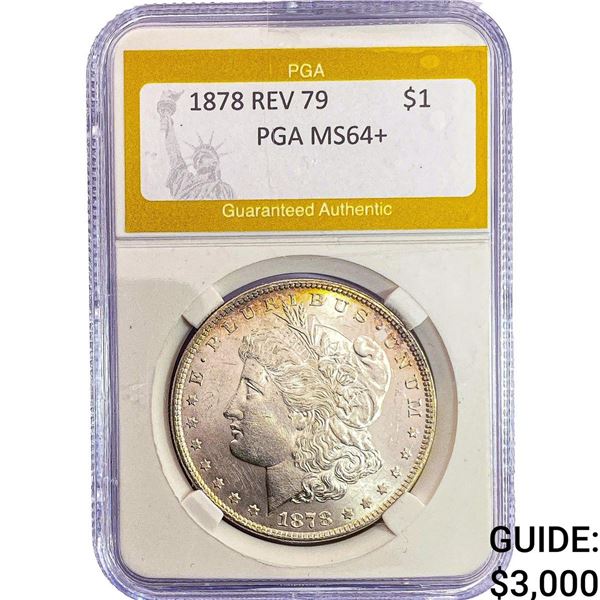 1878 REV 79 Morgan Silver Dollar PGA MS64+