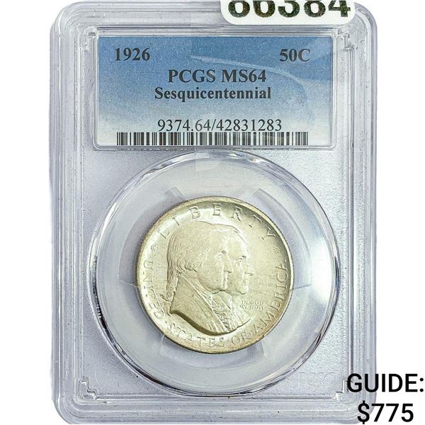 1926 Sesquicentennial Half Dollar PCGS MS64