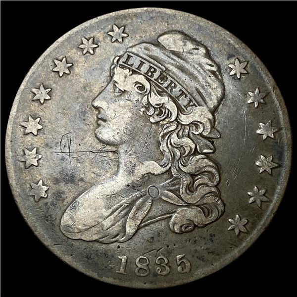 1835 Capped Bust Half Dollar NEARLY  UNCIRCULATED