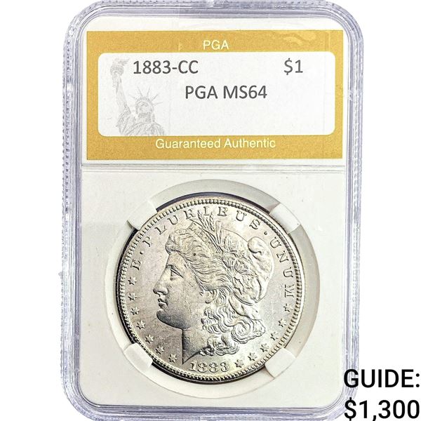1883-CC Morgan Silver Dollar PGA MS64
