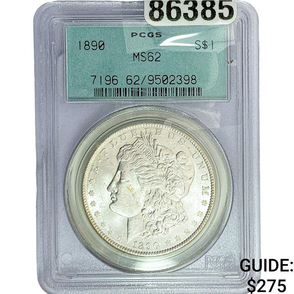 1890 Morgan Silver Dollar PCGS MS62