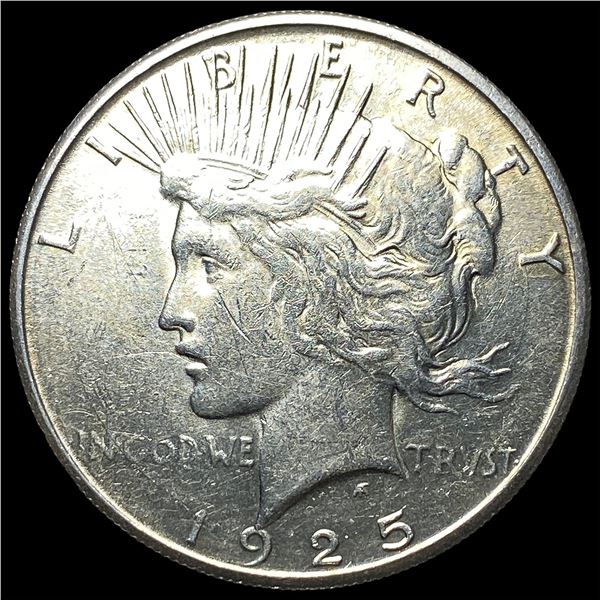 1925-S Silver Peace Dollar CHOICE AU