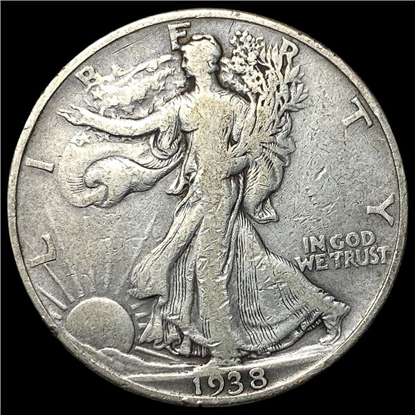 1938-D Silver Walking Liberty Half Dollar  NEARLY UNCIRCULATED