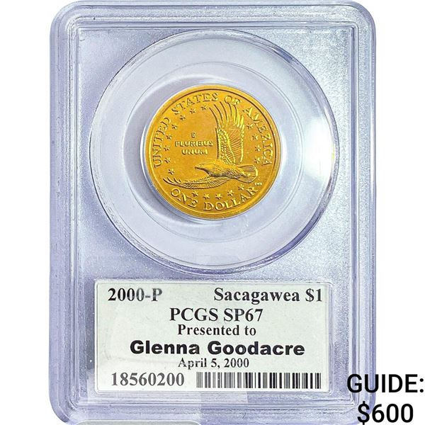2000 Sacagawea $1 PCGS SP67