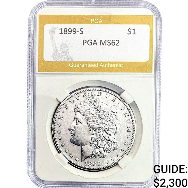 1899-S Morgan Silver Dollar PGA MS62