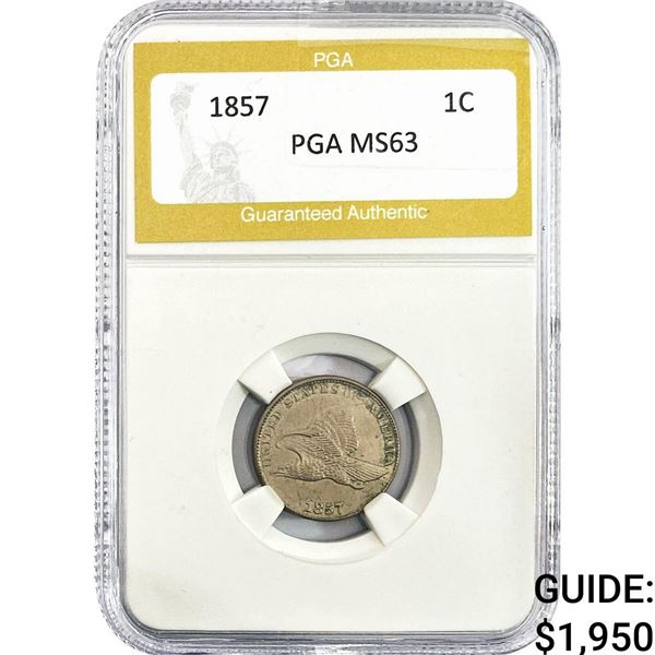 1857 Flying Eagle Cent PGA MS63