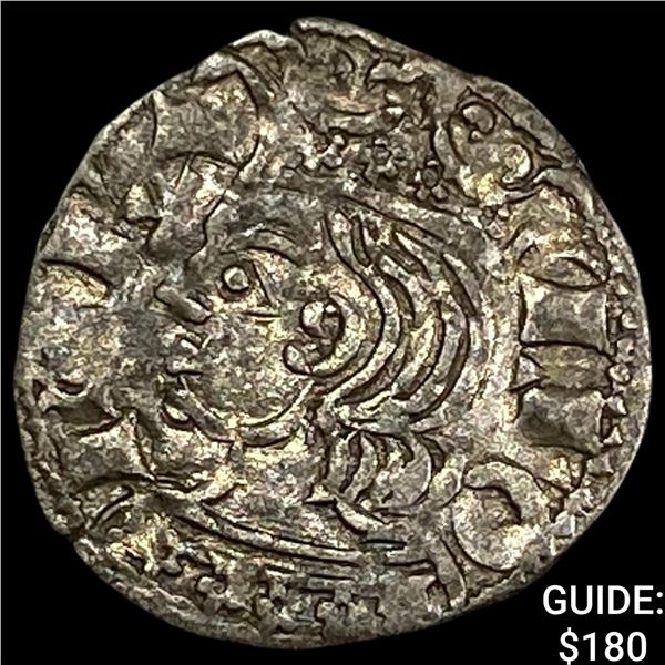 Spain, Castille & Leon Alfonso XI 1312-1350  Billon Denaro NEARLY UNCIRCULATED