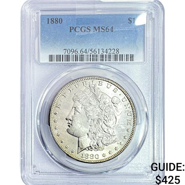 1880 Morgan Silver Dollar PCGS MS64