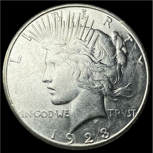 1923-S Silver Peace Dollar CHOICE AU