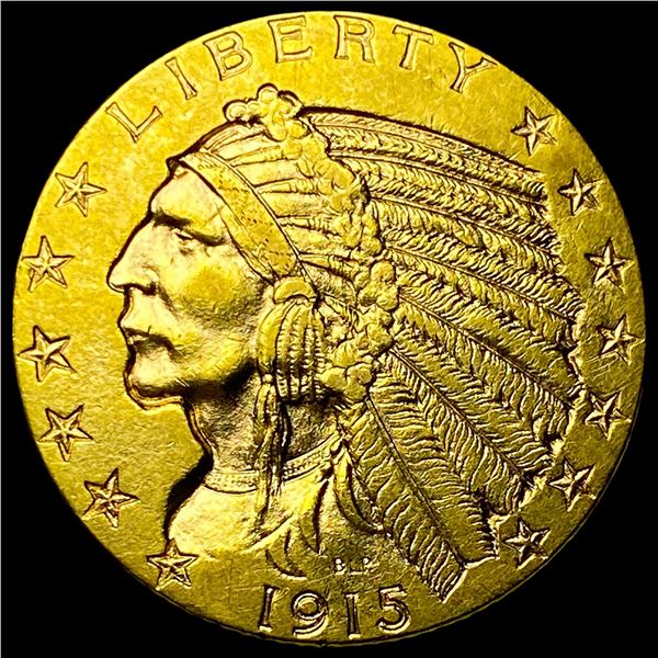 1915 Indian Head Half Eagle $5 Gold CLOSELY  UNCIRCULATED