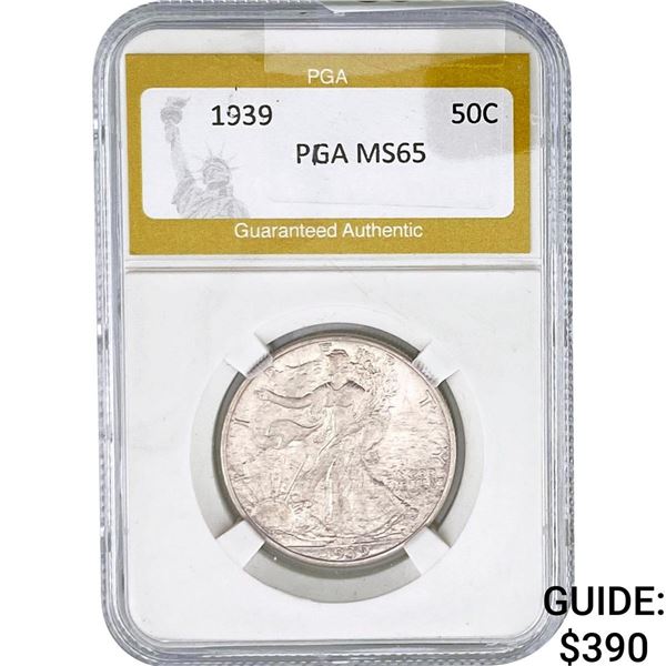 1939 Walking Liberty Half Dollar PGA MS65