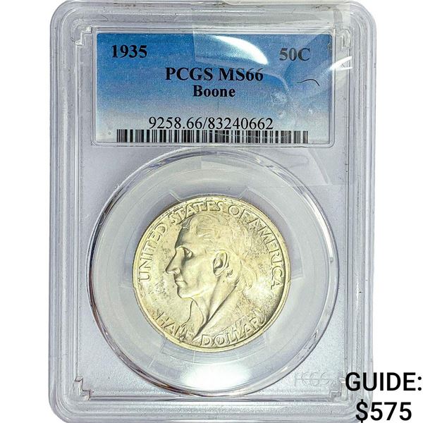 1935 Boone Half Dollar PCGS MS66