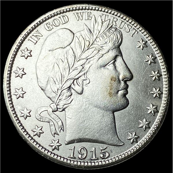 1915-D Silver Barber Half Dollar CLOSELY  UNCIRCULATED