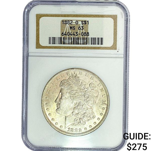 1882-O Morgan Silver Dollar NGC MS63