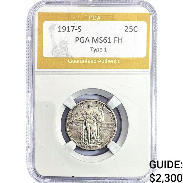 1917-S Standing Liberty Quarter PGA MS61 FH  Type 1