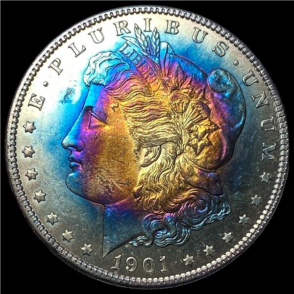 1901-O Toned Silver Morgan Dollar  UNCIRCULATED