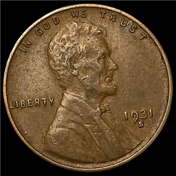 1931-S Lincoln Wheat Cent NEARLY UNCIRCULATED