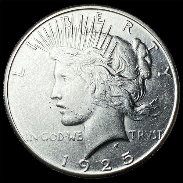 1925-S Silver Peace Dollar CHOICE AU