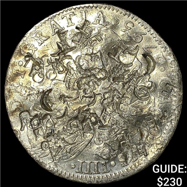 Colonial Spain Silver 8 Reales Punchmarked  NEARLY UNCIRCULATED