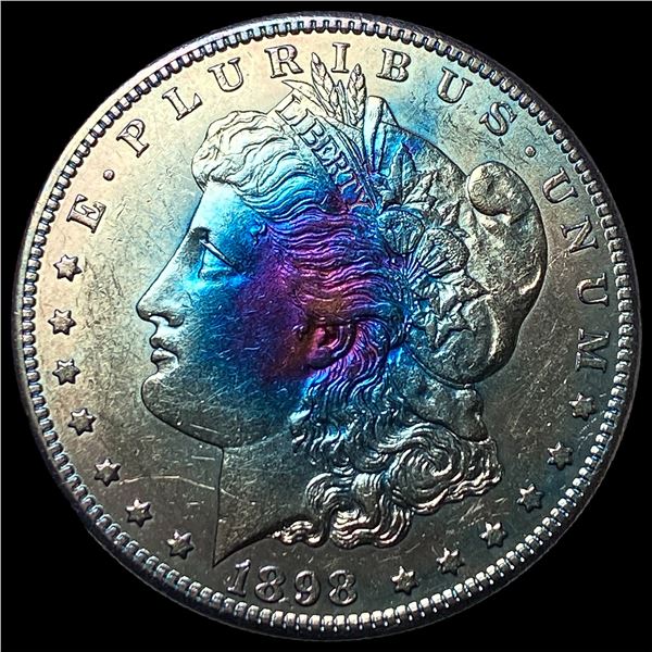 1898-S Toned Silver Morgan Dollar  UNCIRCULATED