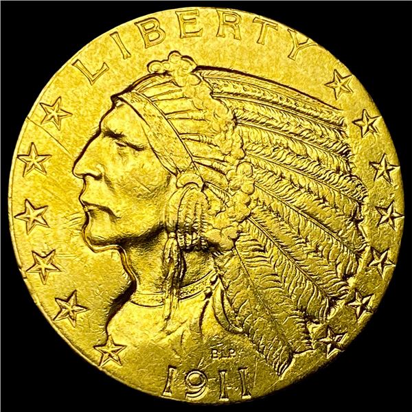 1911 Indian Head Half Eagle $5 Gold CLOSELY  UNCIRCULATED