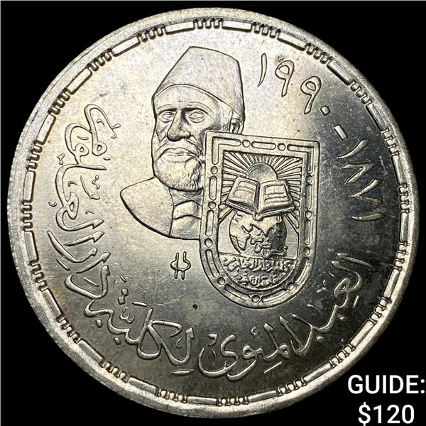 1990 Egypt Silver 5 Pounds UNCIRCULATED