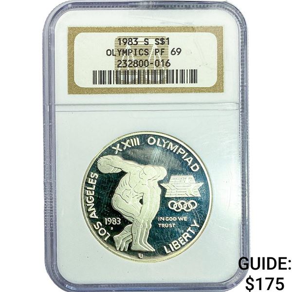 1983-S $1 Sliver Olympics NGC PF69