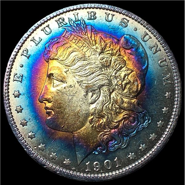 1901-O Toned Silver Morgan Dollar  UNCIRCULATED