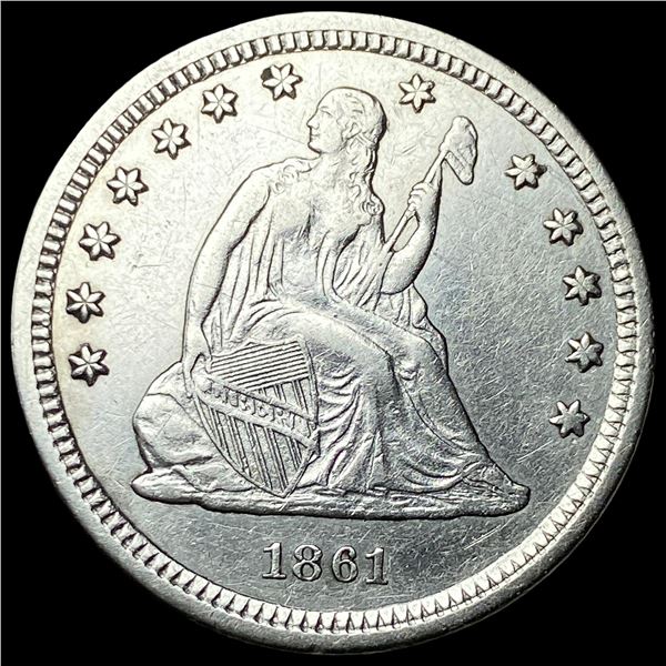 1861 Seated Liberty Quarter CLOSELY  UNCIRCULATED