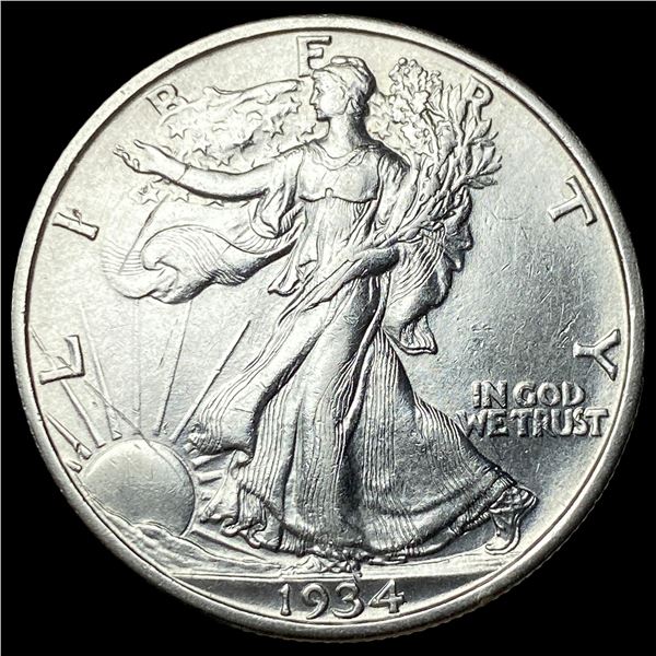 1934-S Silver Walking Liberty Half Dollar  CHOICE AU