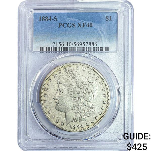 1884-S Morgan Silver Dollar PCGS XF40