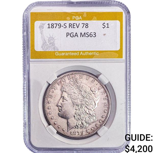 1879-S REV 78 Morgan Silver Dollar PGA MS63