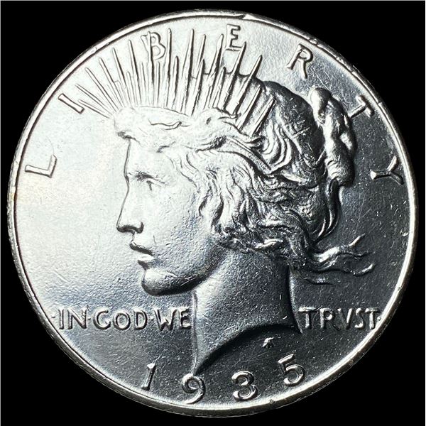 1935 Silver Peace Dollar CLOSELY UNCIRCULATED