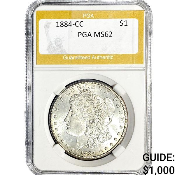 1884-CC Morgan Silver Dollar PGA MS62