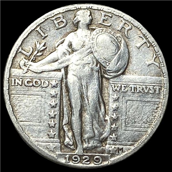 1929 Standing Liberty Silver Quarter NEARLY  UNCIRCULATED