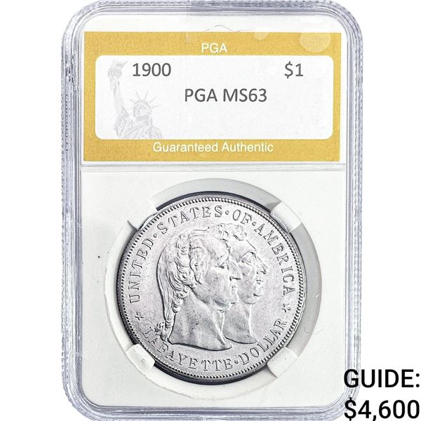 1900 Lafayette Silver Dollar PGA MS63