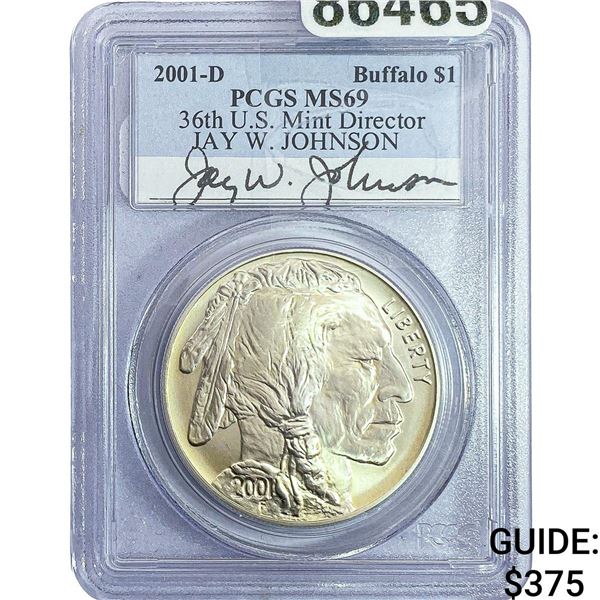 2001-D $1 Buffalo  PCGS MS69