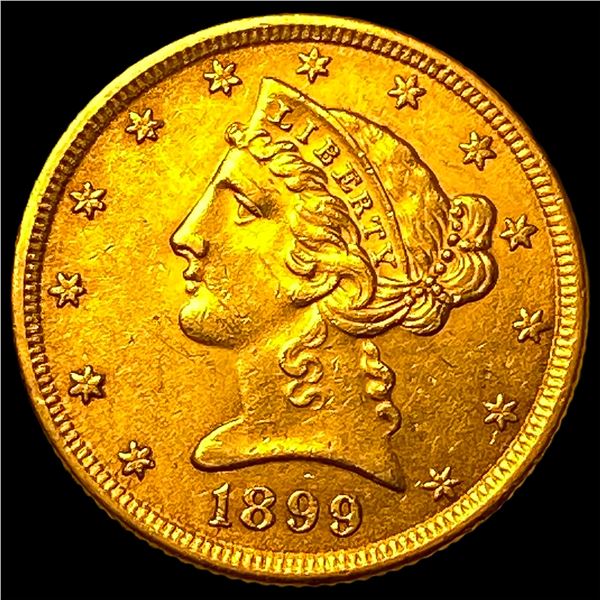 1899 Liberty Head Half Eagle $5 Gold  UNCIRCULATED
