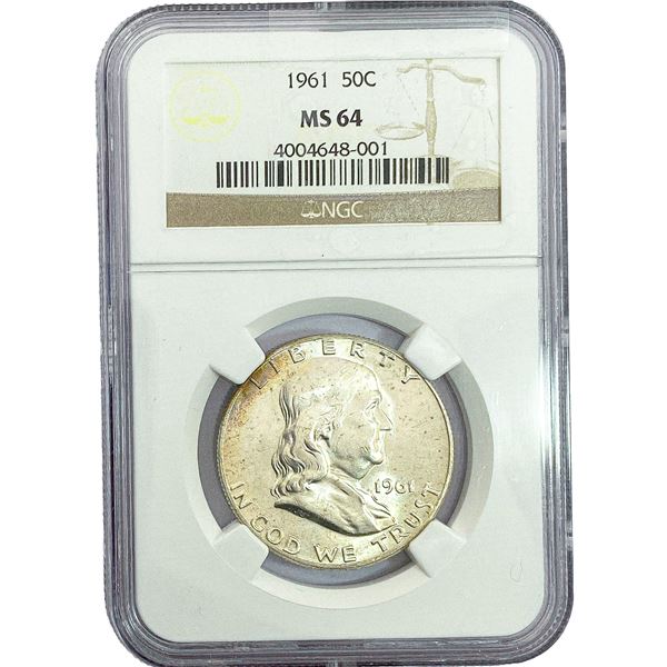 1961 Franklin Half Dollar NGC MS64