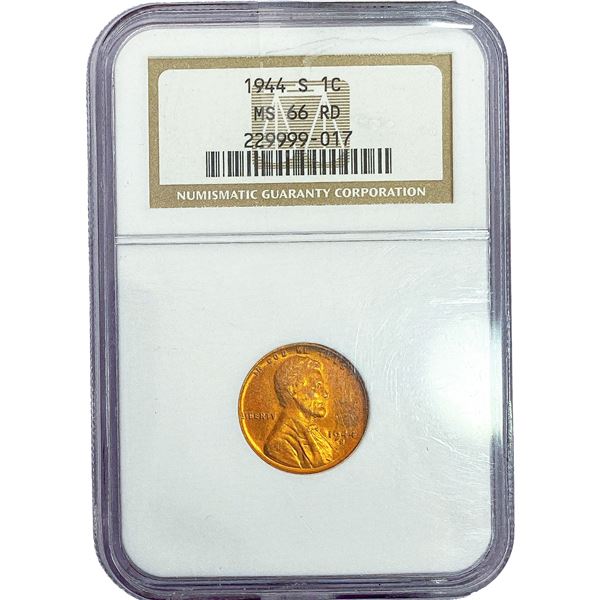 1944-S Wheat Cent NGC MS66 RD