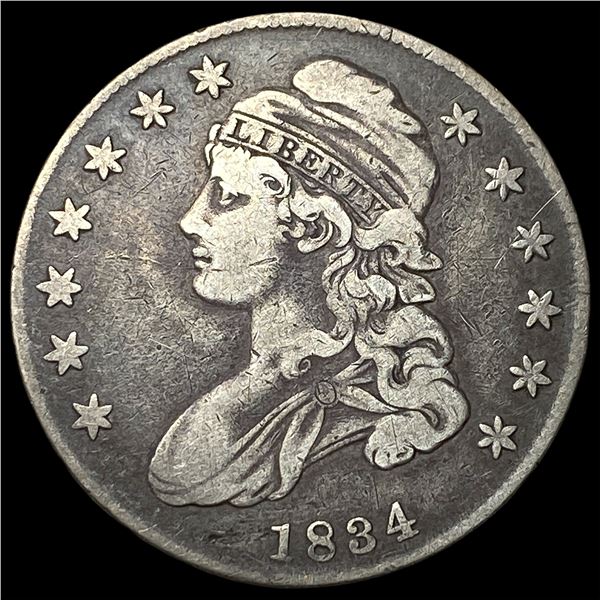 1834 Capped Bust Half Dollar LIGHTLY  CIRCULATED