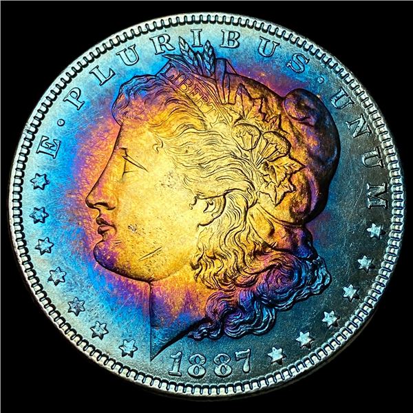 1887 Toned Morgan Silver Dollar UNCIRCULATED