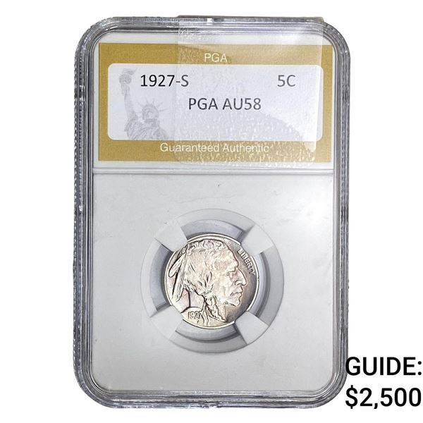 1927-S Buffalo Nickel PGA AU58