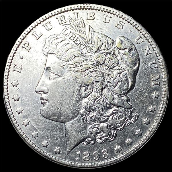 1893 Silver Morgan Dollar CLOSELY  UNCIRCULATED