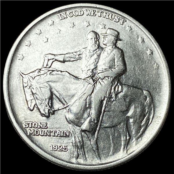 1925 Stone Mountain Silver Half Dollar CHOICE  AU