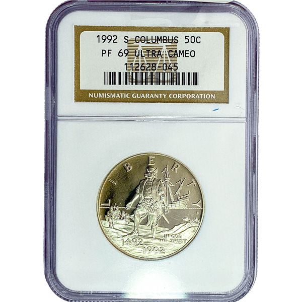 1992-S 50C Columbus NGC PF69 Ultra Cameo