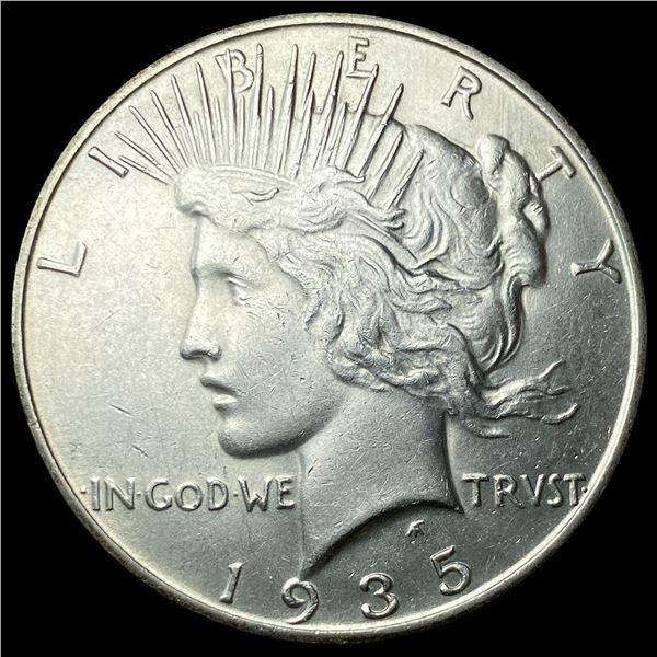 1935-S Silver Peace Dollar CHOICE AU