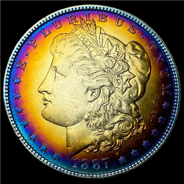 1887 Toned Morgan Silver Dollar UNCIRCULATED