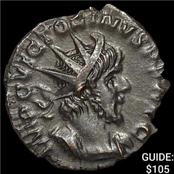 Romano-Gallic Victorinus 269-271 BI Dbl  Denarius CHOICE AU